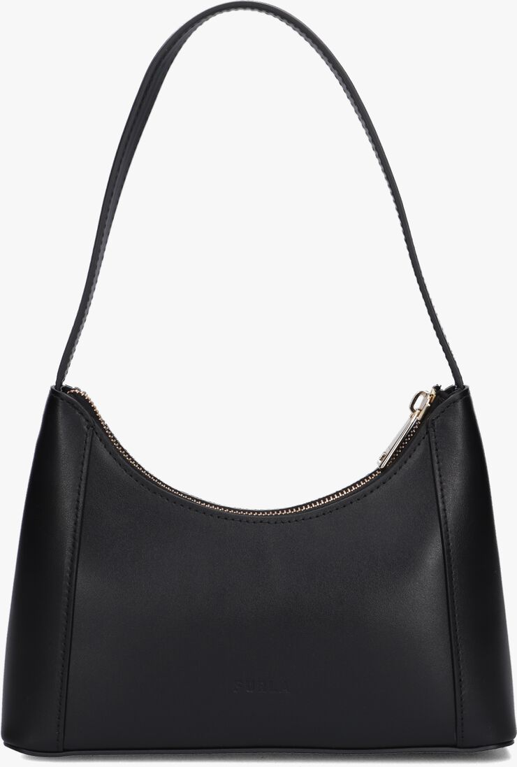 zwarte furla schoudertas diamante mini shoulder bag