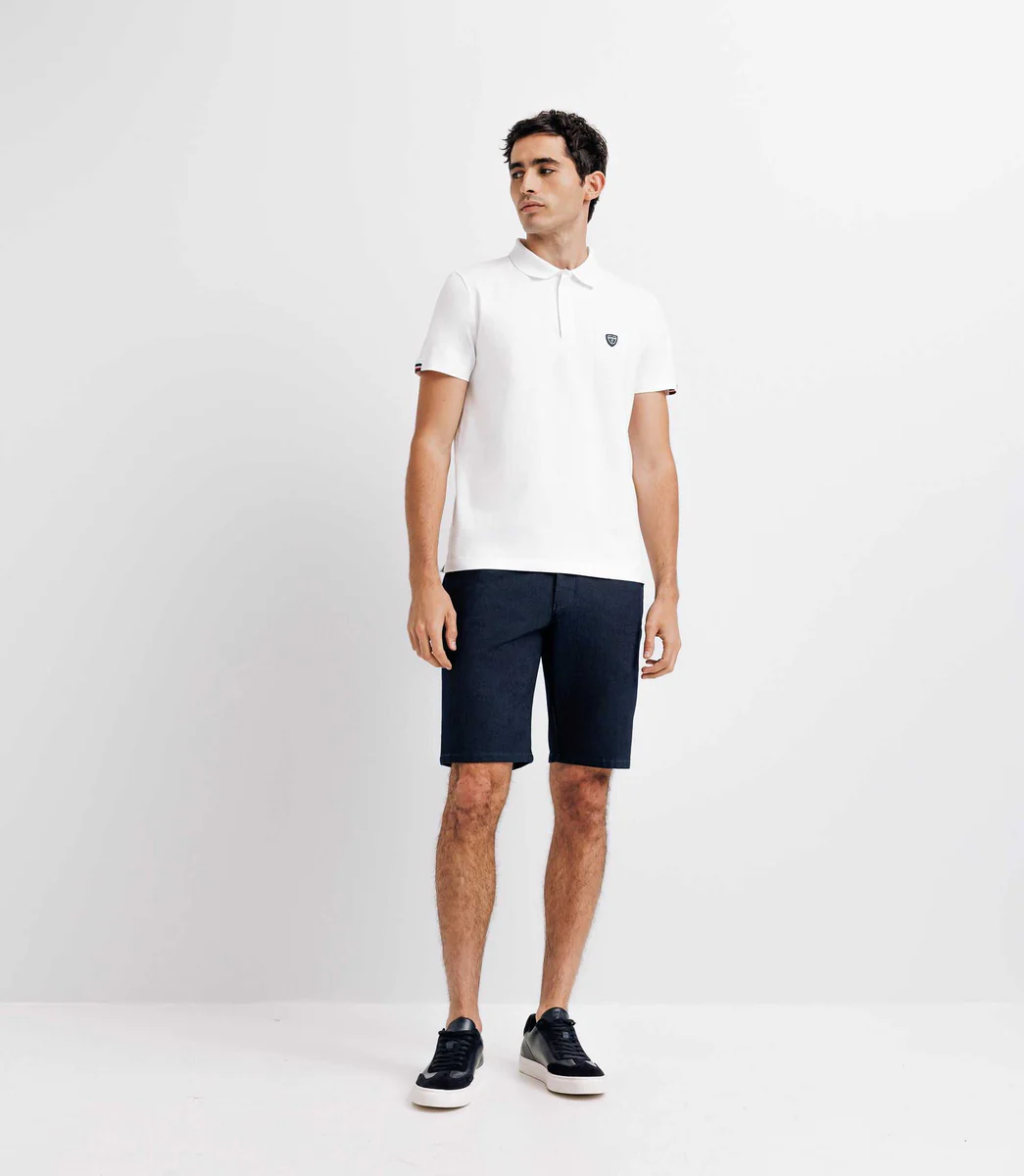 Polo uni blanc manches courtes GREGORY