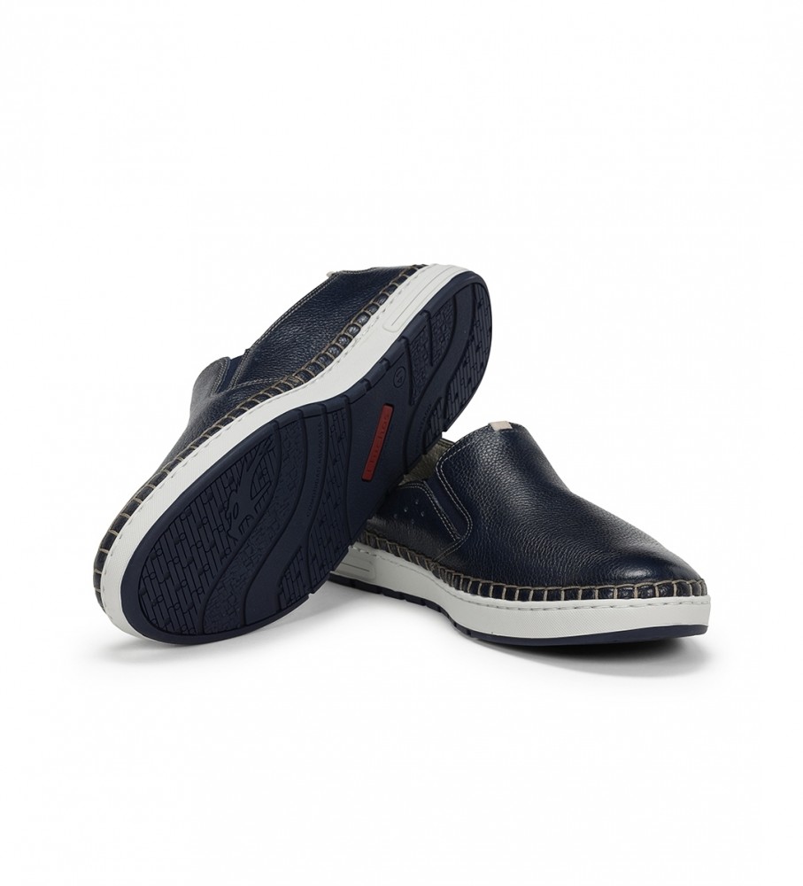Mocassins Fluchos Lester em couro azul-marinho