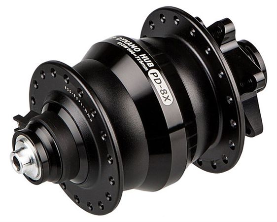PD-8X NABENDYNAMO  schwarz  für Discbremsen, 32L, 100mm,
