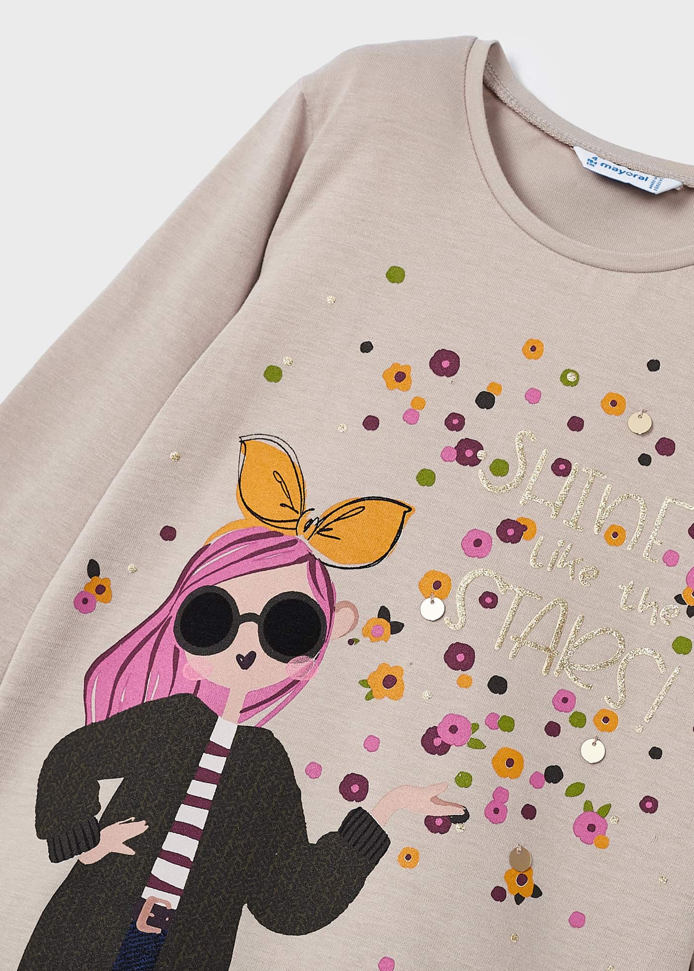 Conjunto de algodão de alta qualidade com duas peças para meninas.