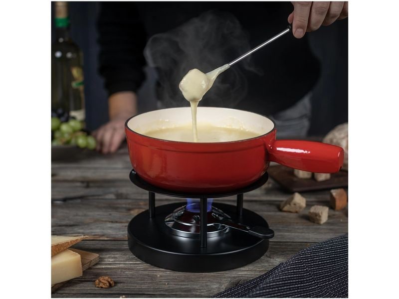Kuhn Rikon Fondue-Caquelon Induktion Rot Fonduepfanne