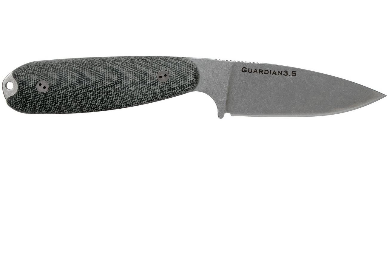 Bradford Guardian 3.5, 3D Black Micarta Guardian 3.5 M390, Full Height Stonewashed 35FH-101