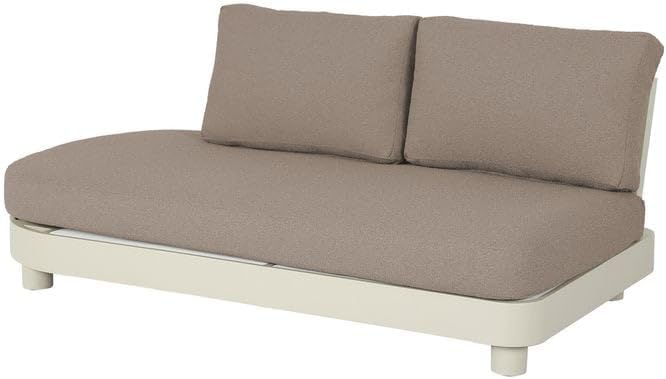OUTLIV. Ecklounge Santa Barbara Aluminium Olefin wetterfest UV-beständig mit Glastisch 6 Personen Natural Taupe 276x180x72 cm