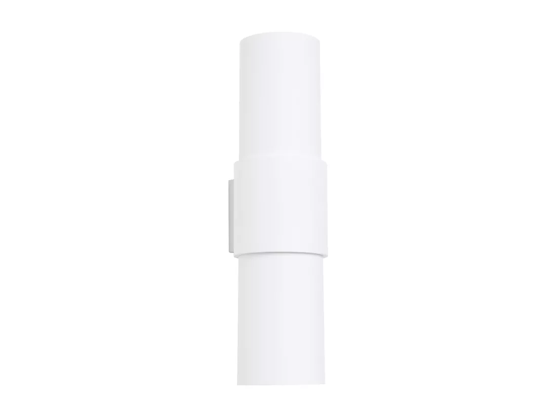 Applique Flash minimaliste en acier - 2 sources lumineuses - L.10 x H.37 cm - blanc