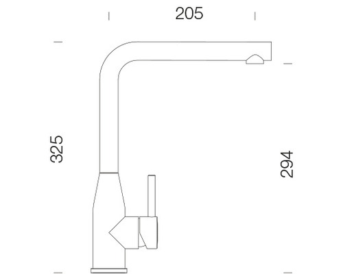Keukenkraan met eenhendelmengkraan Schock Keto RVS afwerking 518000