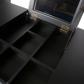 WOOOD hal/kaptafel Romy zwart grenenhout 75 x 38 cm