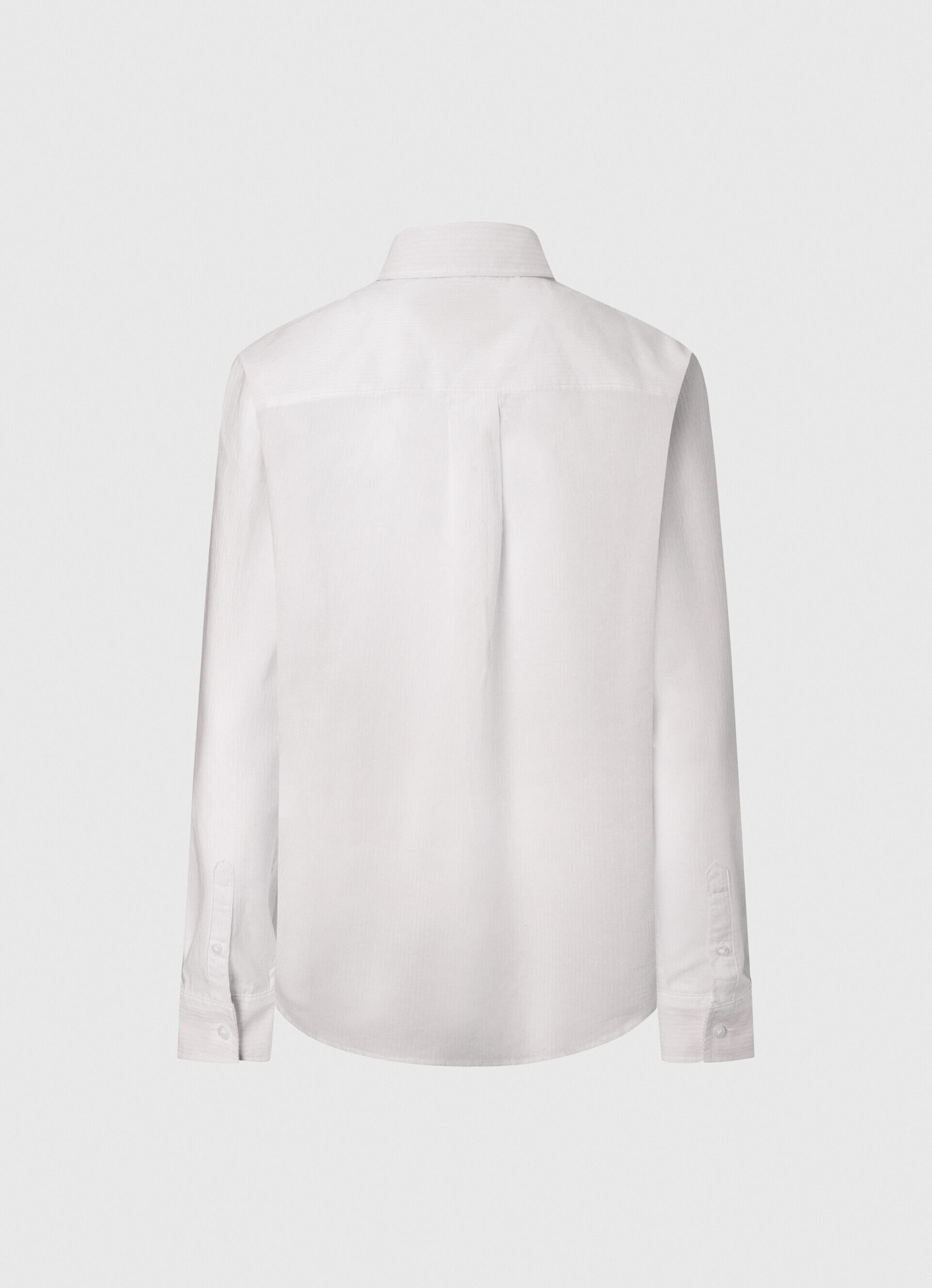 Camisa de algodão voile listrada - rosa claro