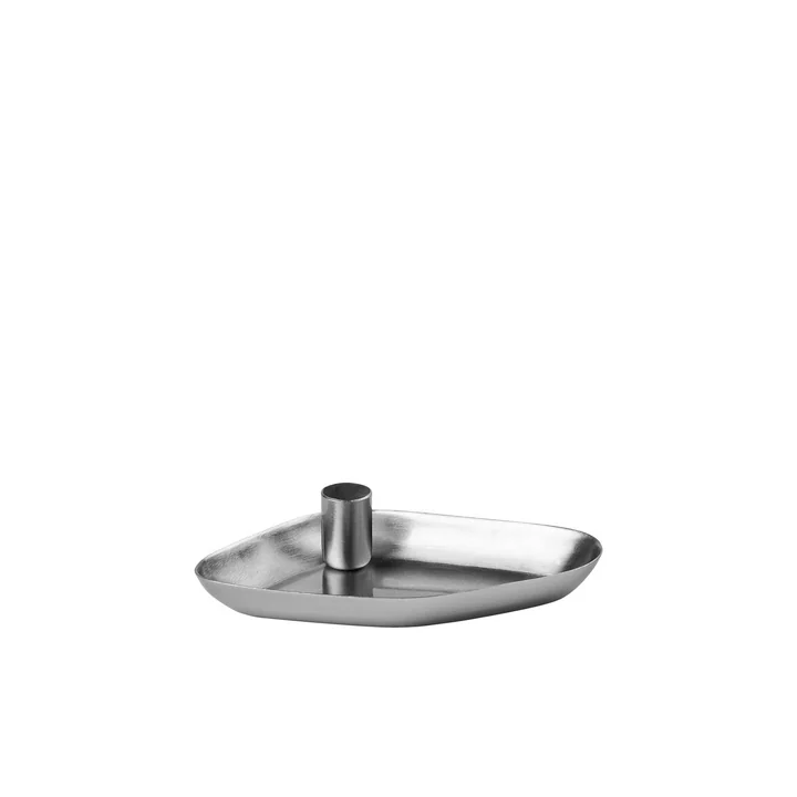 Broste Copenhagen - Mie Kerzentablett, Mini 10 x 8 x 2 cm, silver finish
