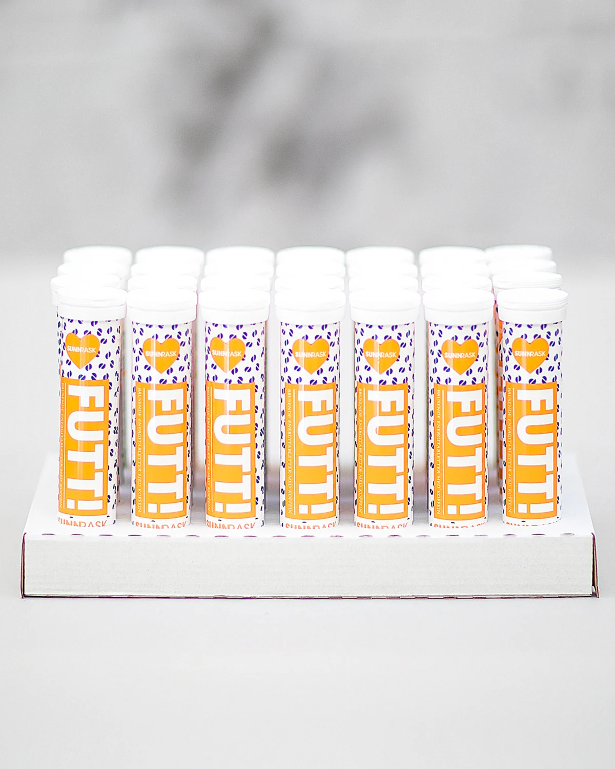 FUTT Brusetabletter m\/ Koffein Orange Mandarin - Bonuspakke 560 tabletter