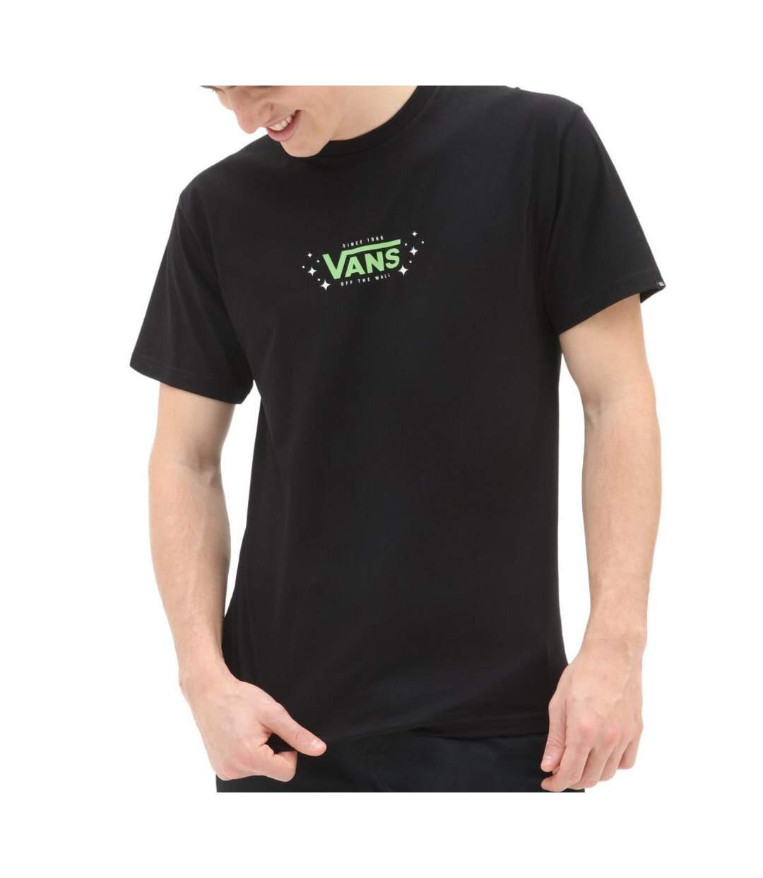 T-shirt Noir Homme Vans Just Visiting