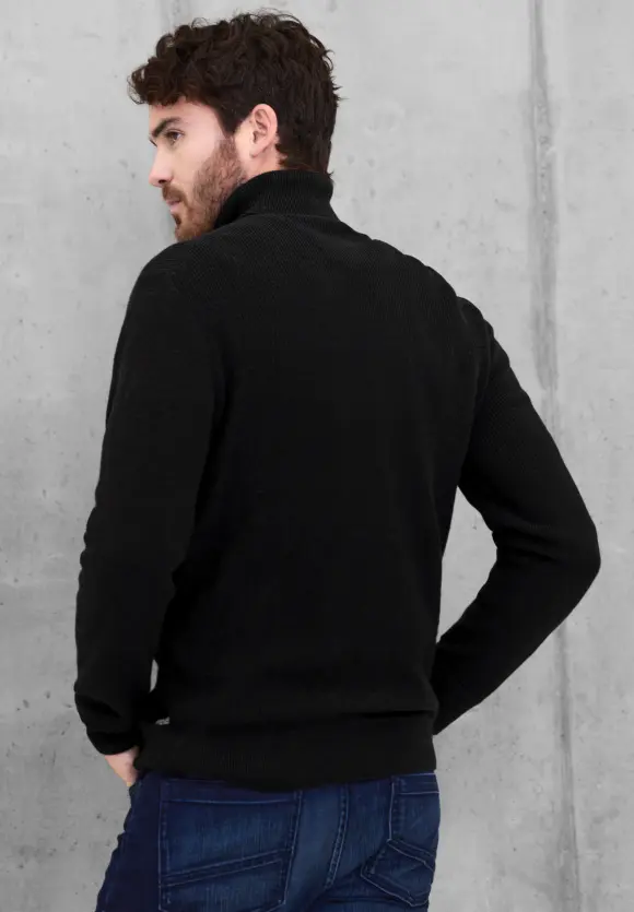 Cosy Rollkragenpullover - Black