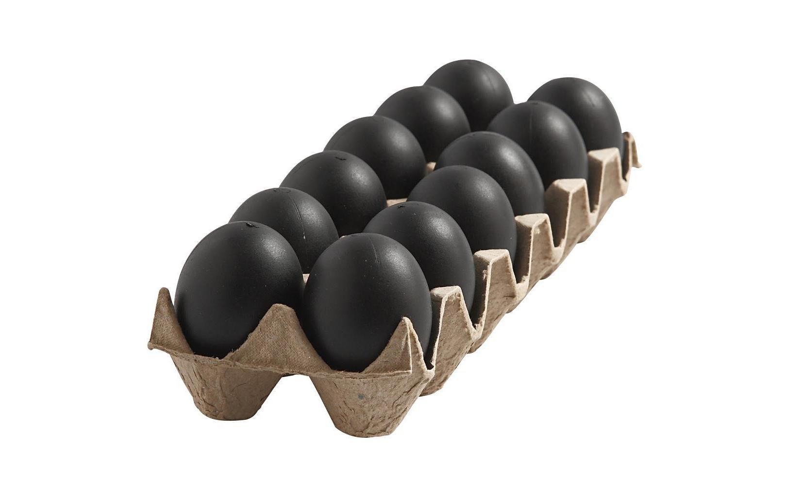 Ostereier 12 Stück, SchwarzOstereier schwarz