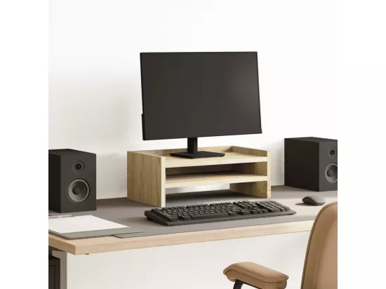 Support de moniteur chêne sonoma 42x24x16 cm bois d'ingénierie