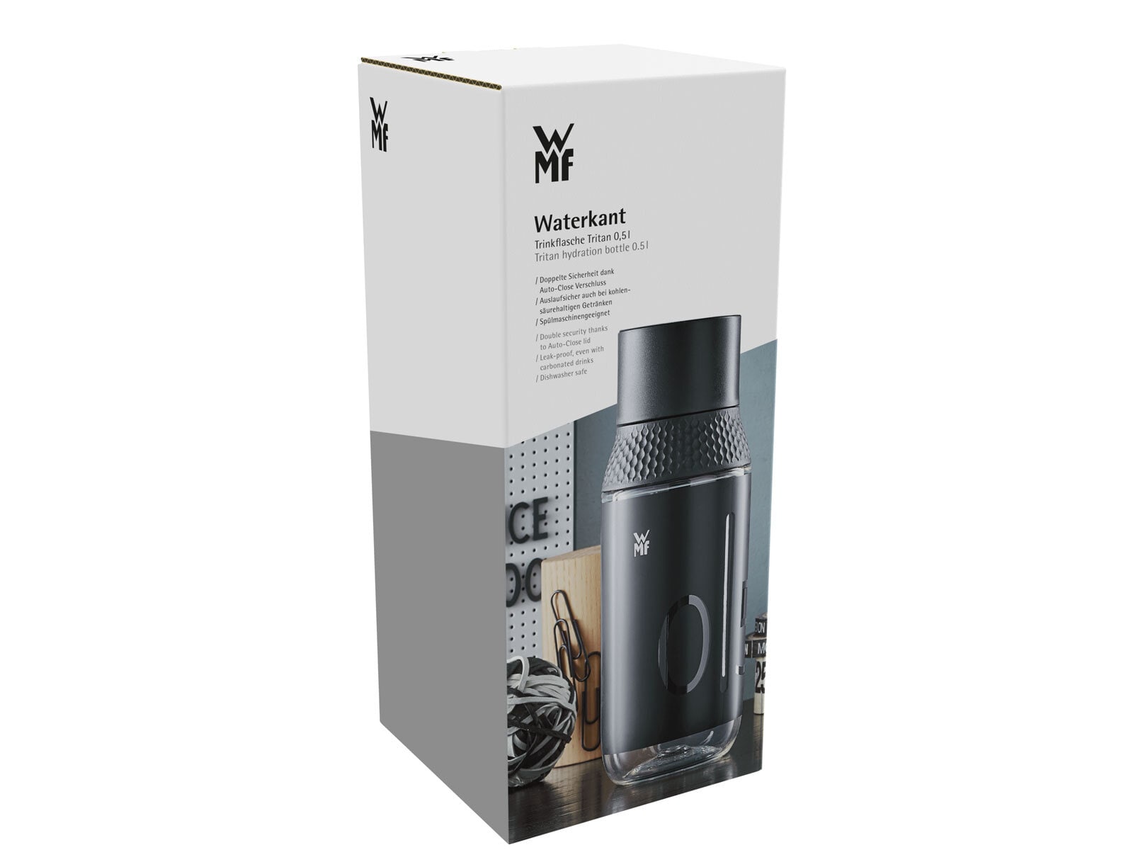 WMF Trinkflasche WATERKANT TRITAN 500 ml Auto-Close schwarz