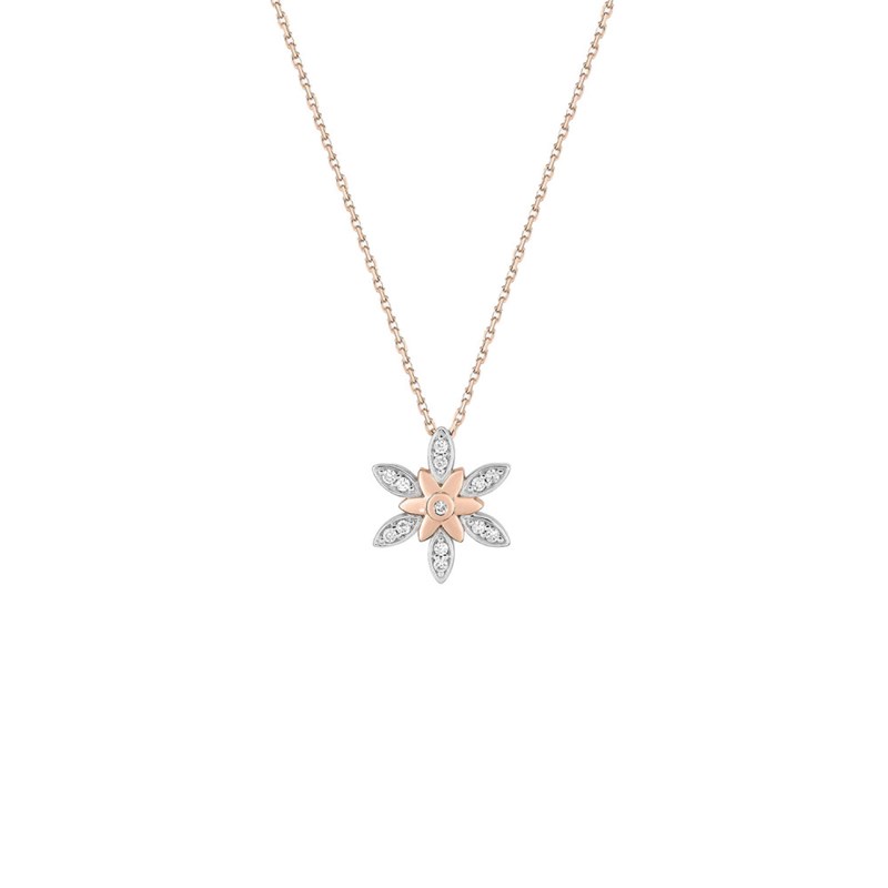 Collier Femme - Or 18 Carats - Diamant 0,08 Carats - Longueur : 42 cm