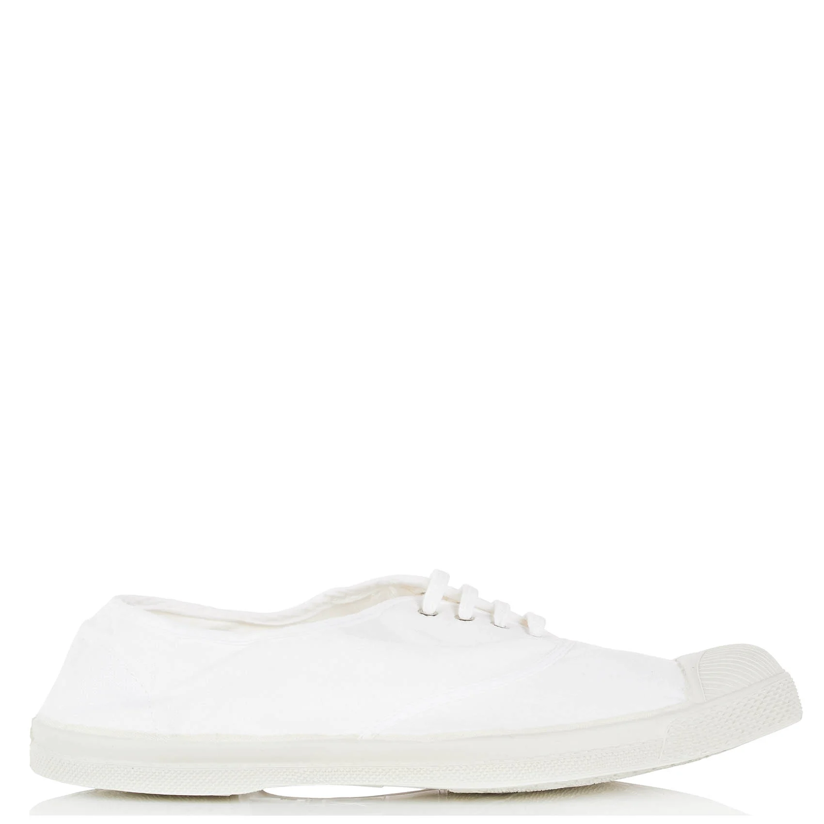Tennis à lacets en toile de coton | Blanc