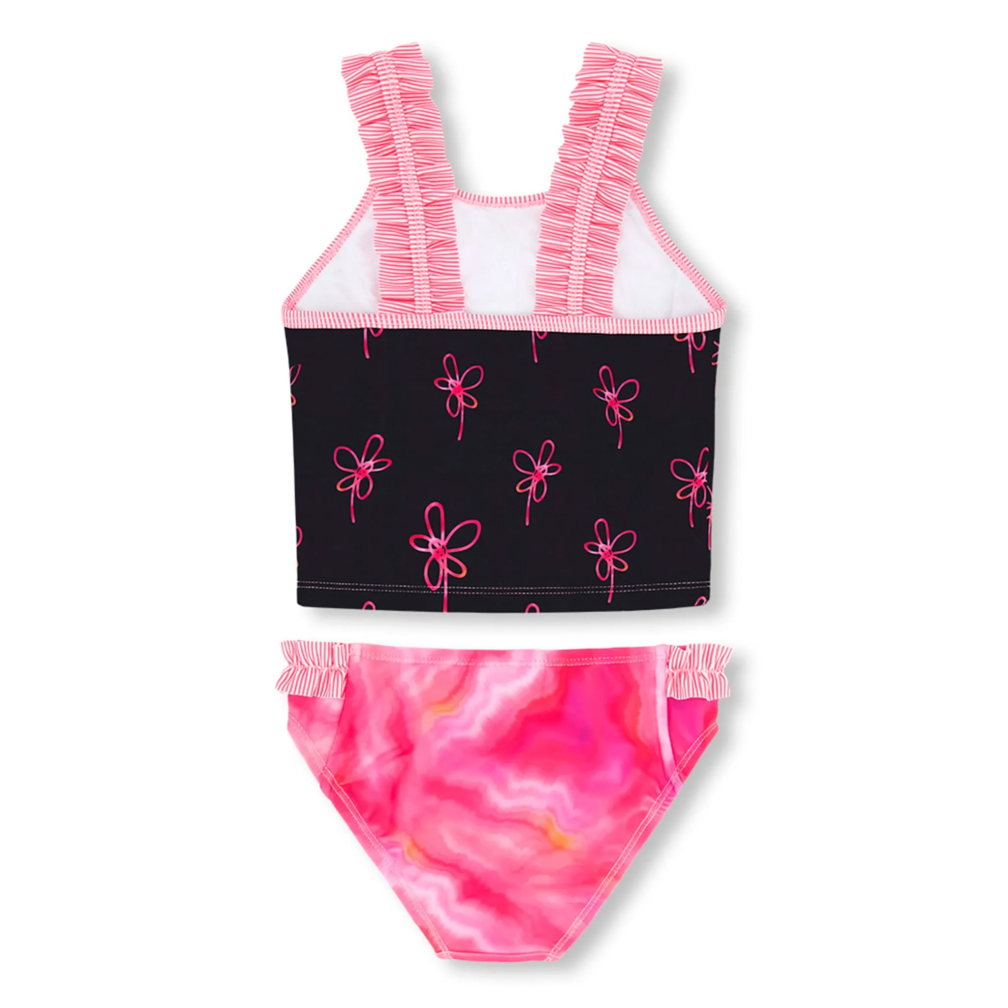 Deux par Deux Maillot UV 2 Pièces Fleurs 2-6ans