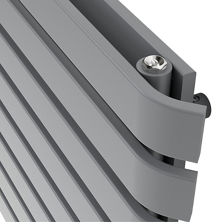 Radiateur eau chaude GoodHome Wilsona Horizontal Gris 1 080 W