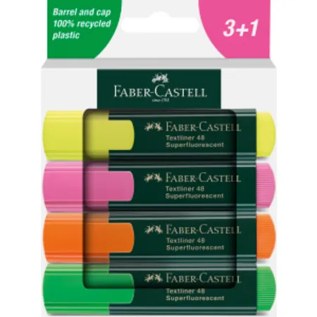 Faber-Castell Textmarker TL 48 4er Kartonetui