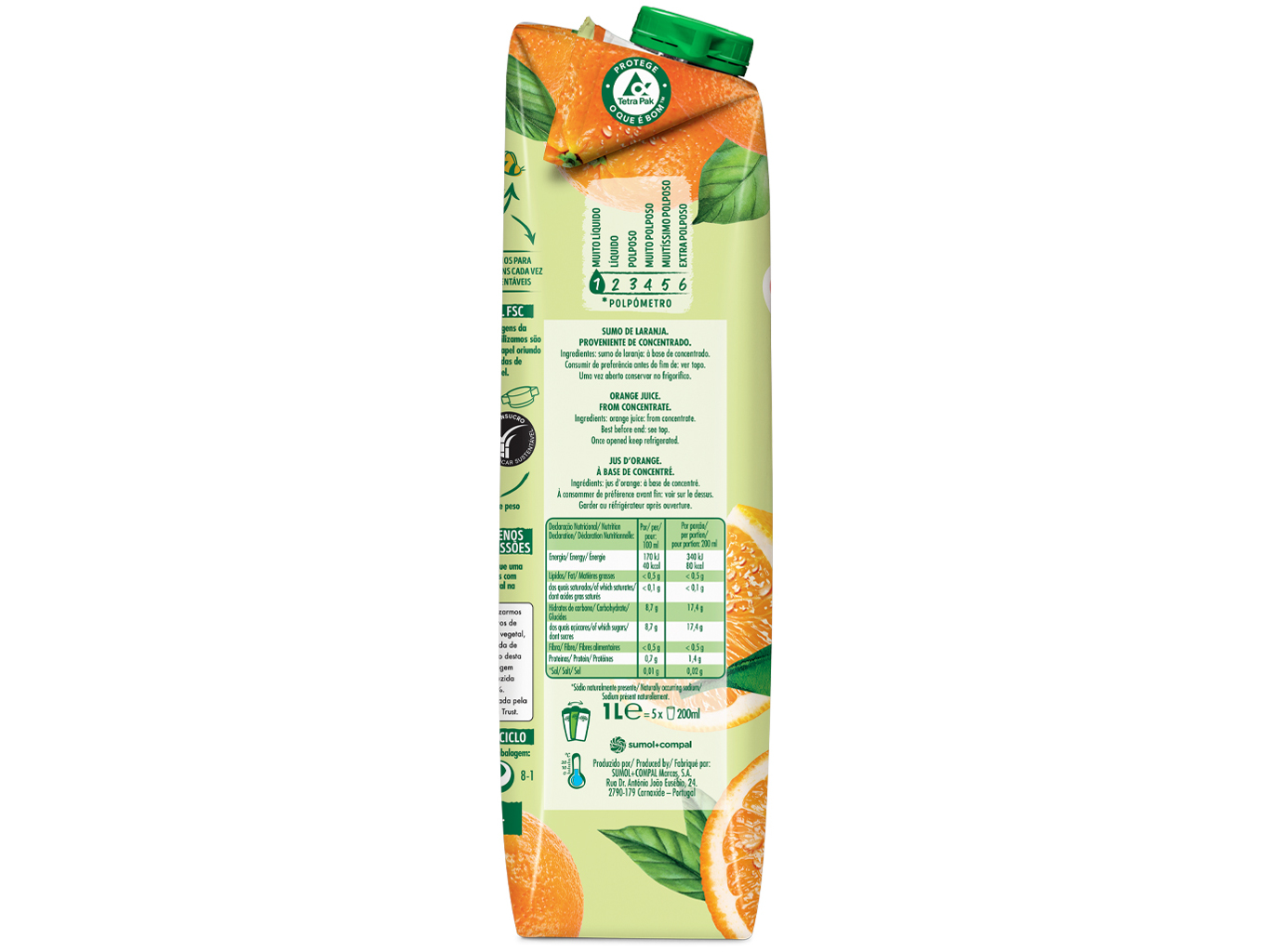 SUMO COMPAL 100% LARANJA 1L