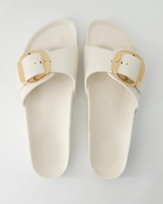 Birkenstock Madrid Big Buckle EVA Pantoletten in Weiß