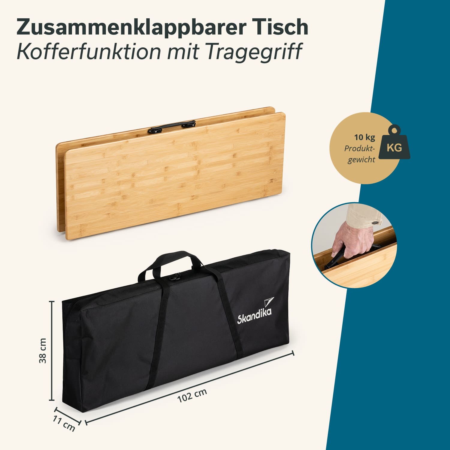 Skandika Tobro Bamboe kampeertafel