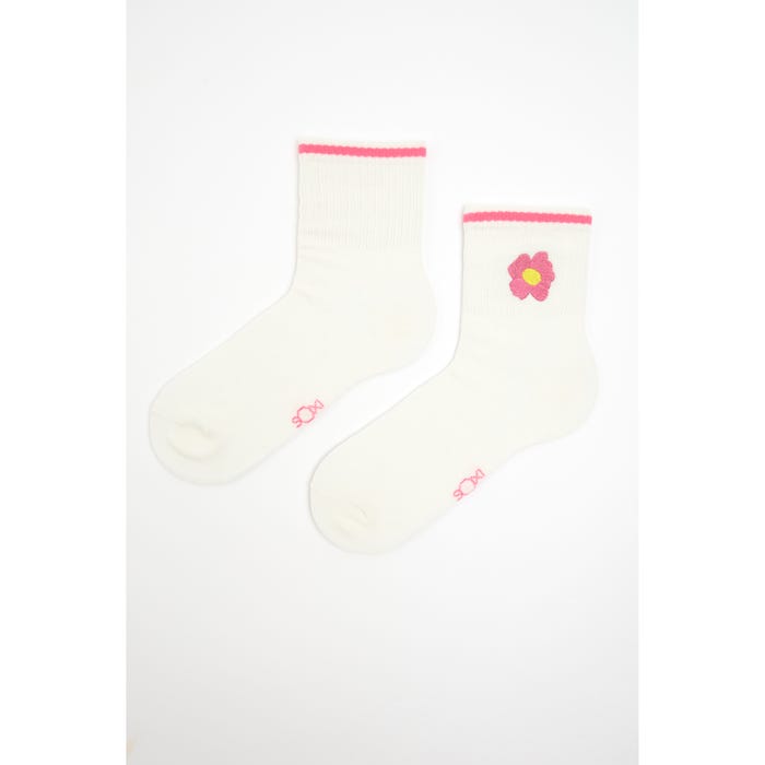 sOxi-Sokken rib geborduurde bloem - sOxi