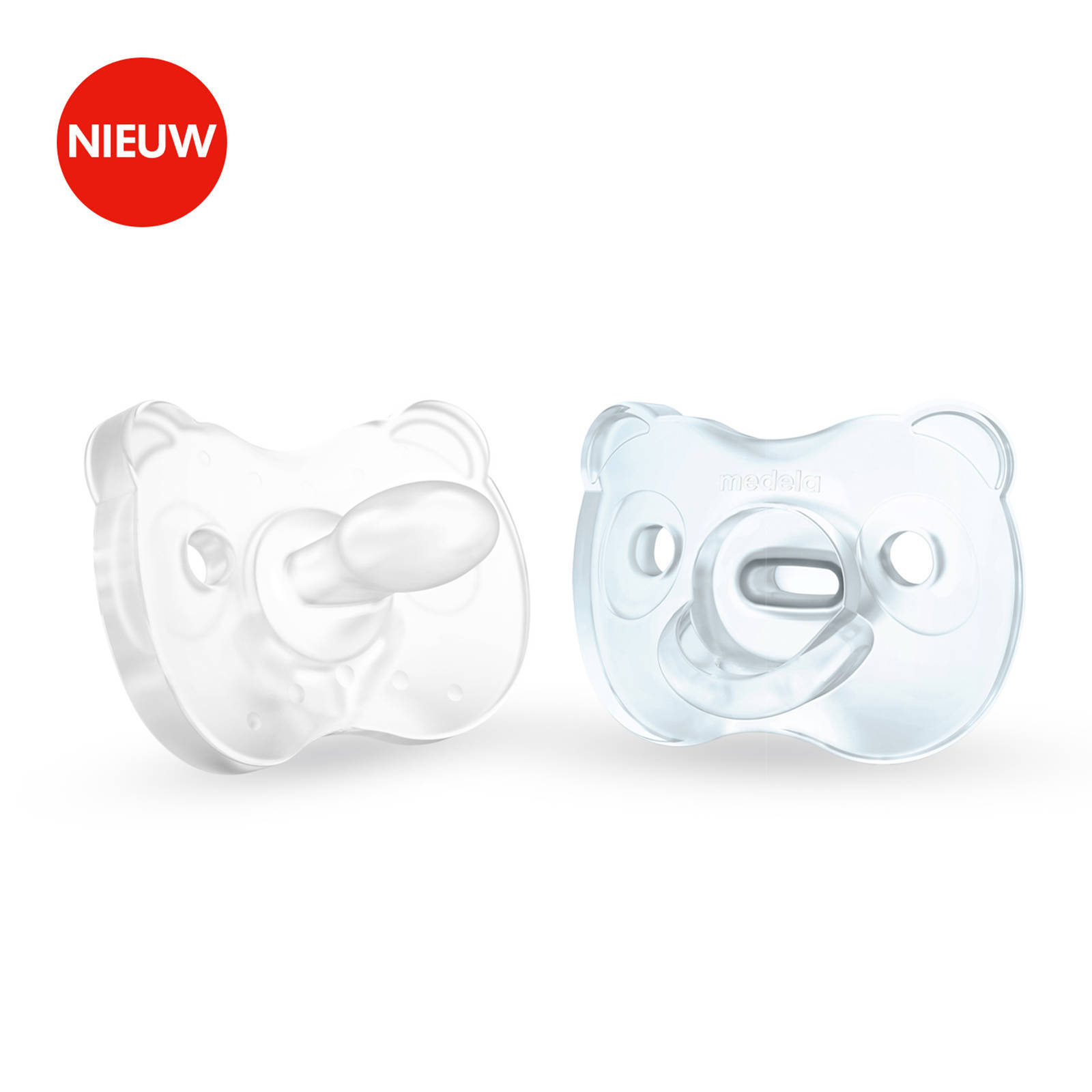 Medela Baby fopspeen Soft Silicone 0-6m soft blue/transp(2 stuks)