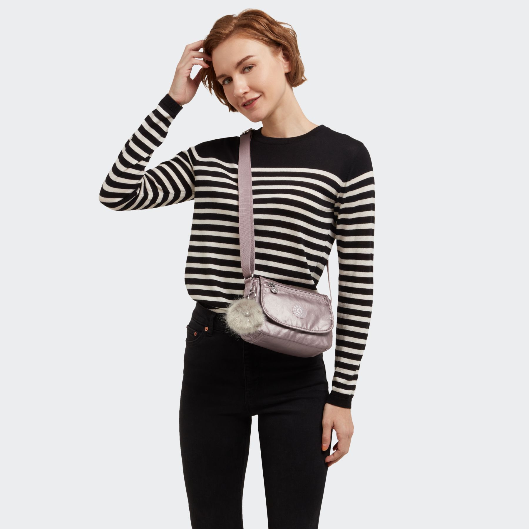 SABIAN U Petit Sac à Bandoulière avec Bretelle Ajustable - Hazelnut Met GG