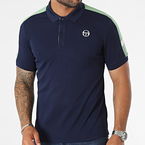 Polo Manches Courtes A Bandes Cross 40317 Bleu Marine