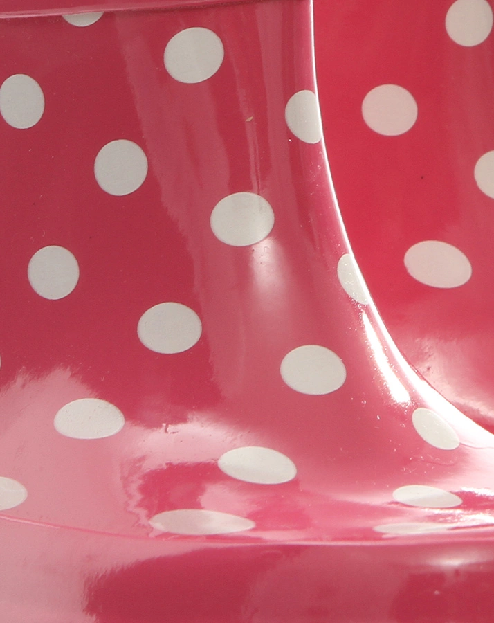 Gummistiefel PUNKTE halbhoch in pink