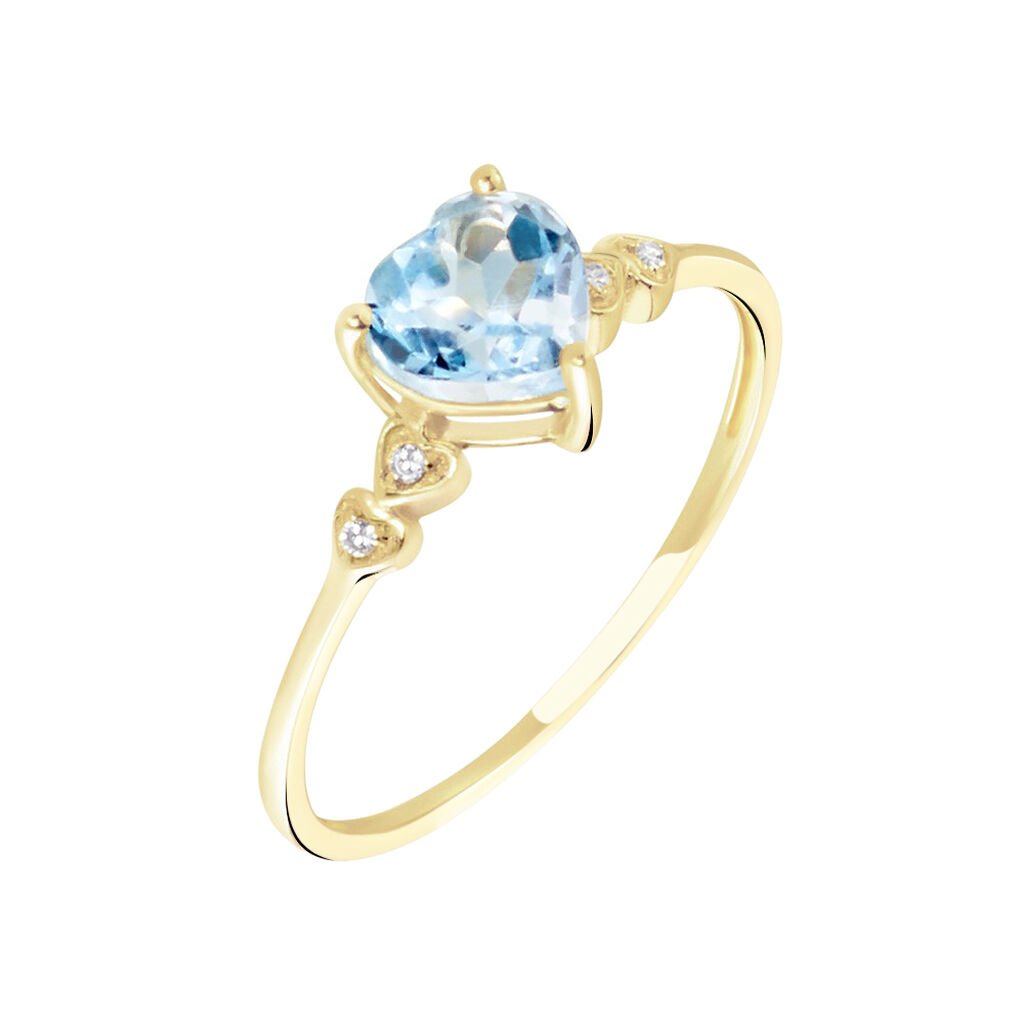 Bague Ashvin Or Jaune Topaze Et Oxyde