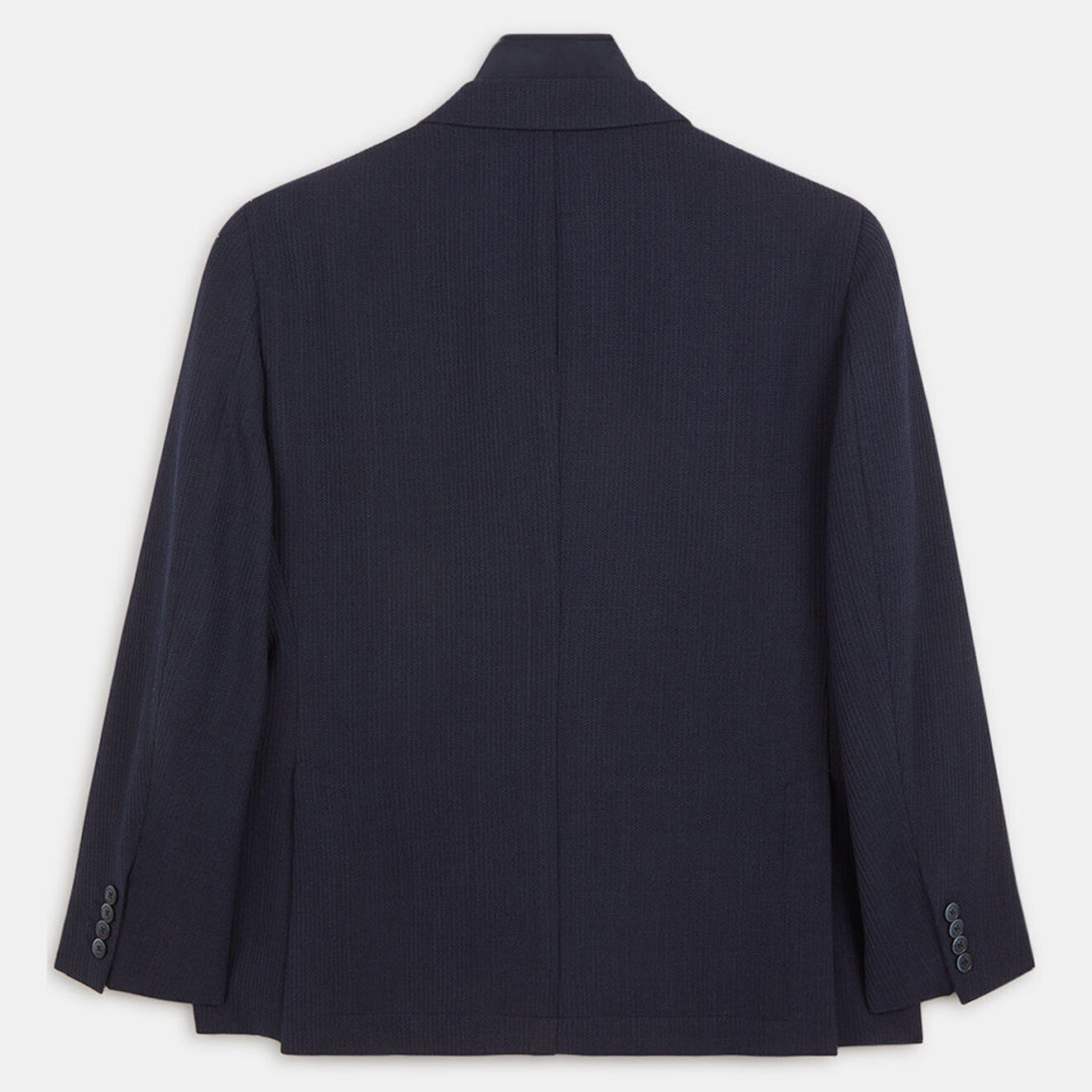 Hackett London Blazer en Laine mélangée à parmenture amovible bleu foncé