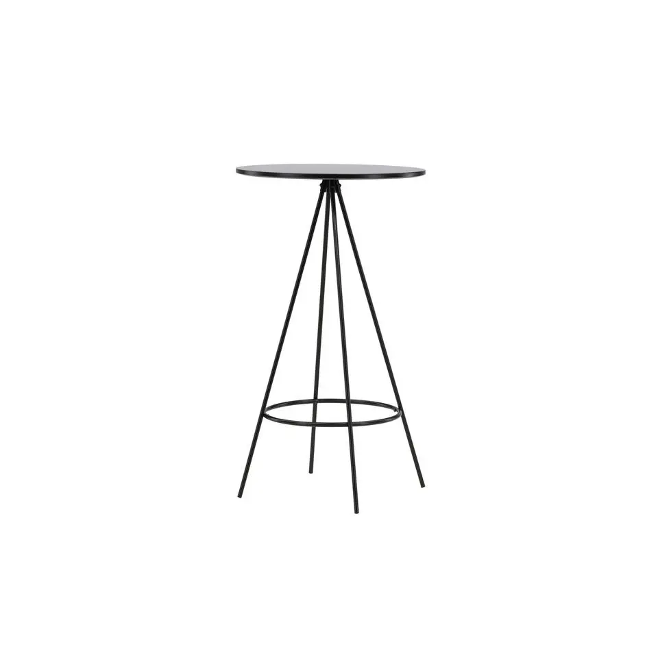 Bartafel Zwart Hout - 60x60x105cm - Bistro
