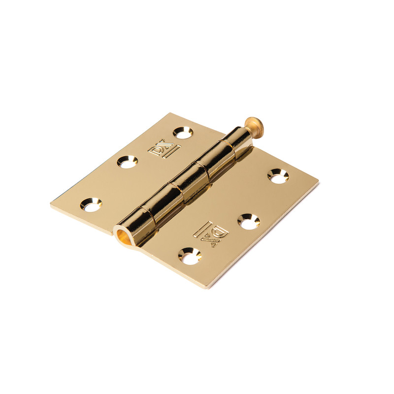 DX scharnier smal 76x76mm vermessingd
