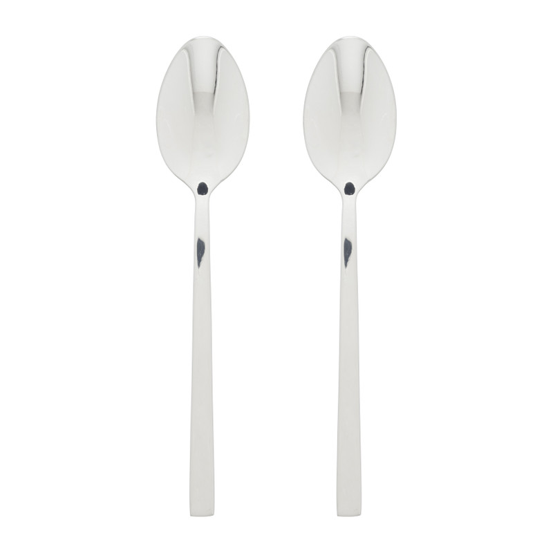 Tafellepels - zilverkleurig - set van 2