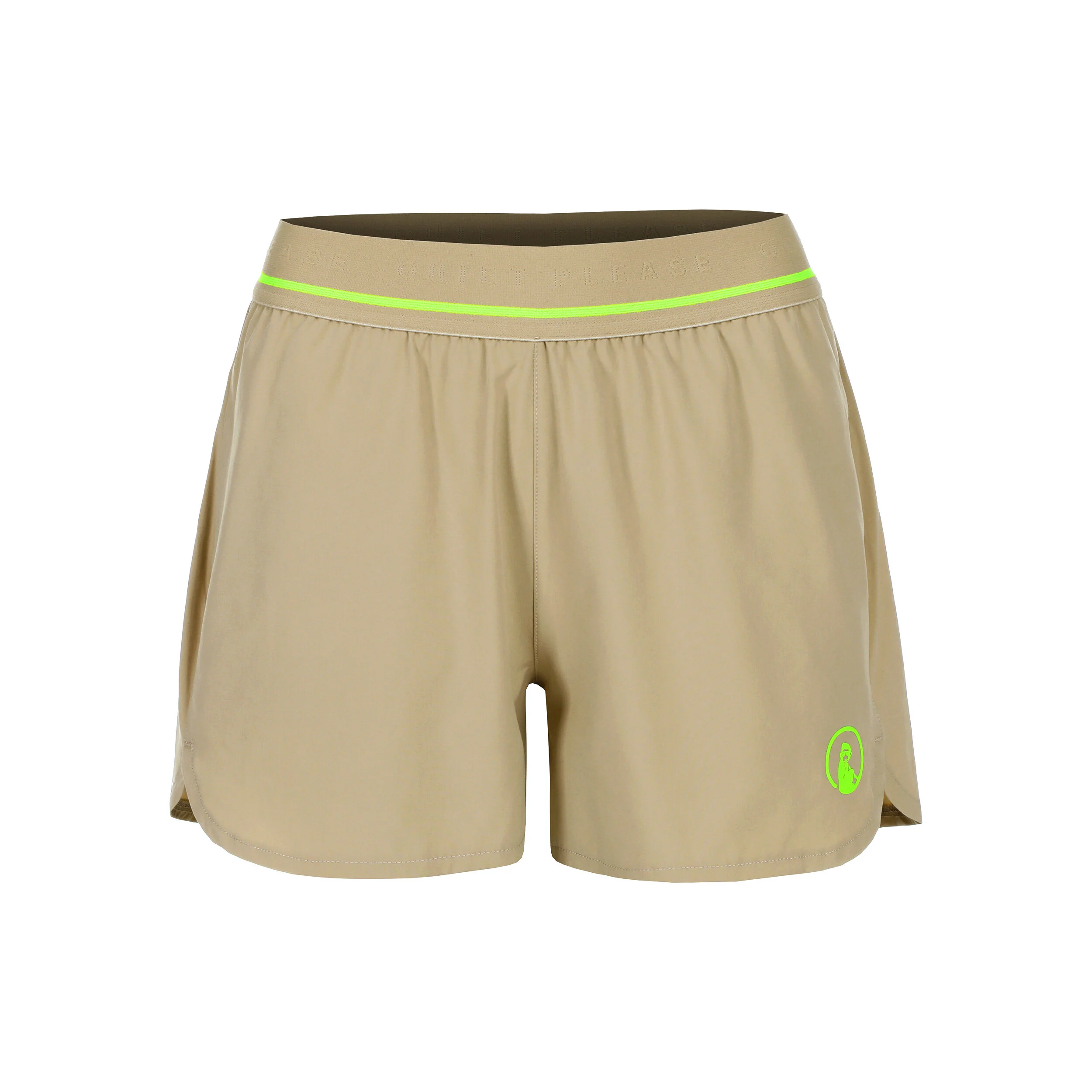 Quiet Please Wild Match 2in1 Short Avec Poche-balles Femmes - Beige , Vert Fluo
