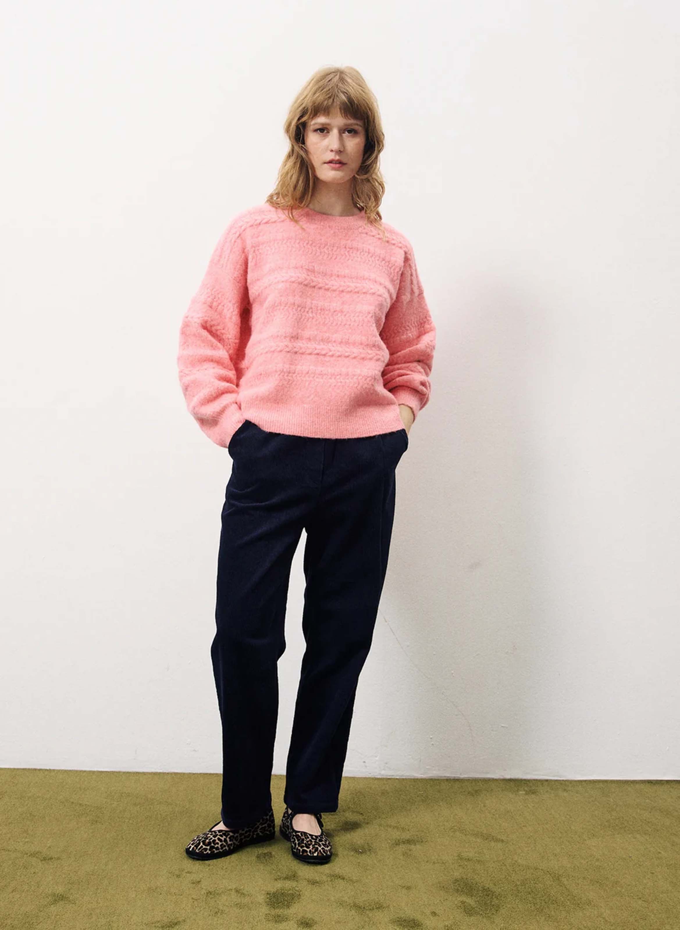 LUKA - Pull col rond | Rose
