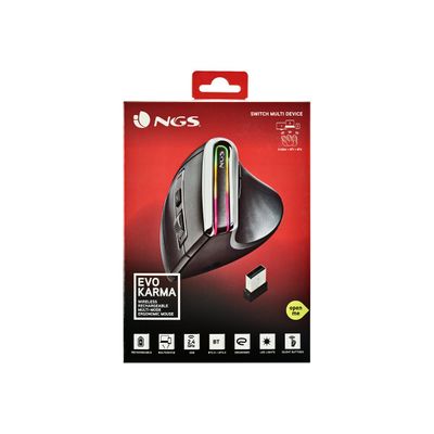 NGS Evo - souris ergonomique sans fil - noir