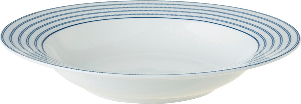 Laura Ashley dinerbord Candy Stripe blauw D 22 H 4 cm