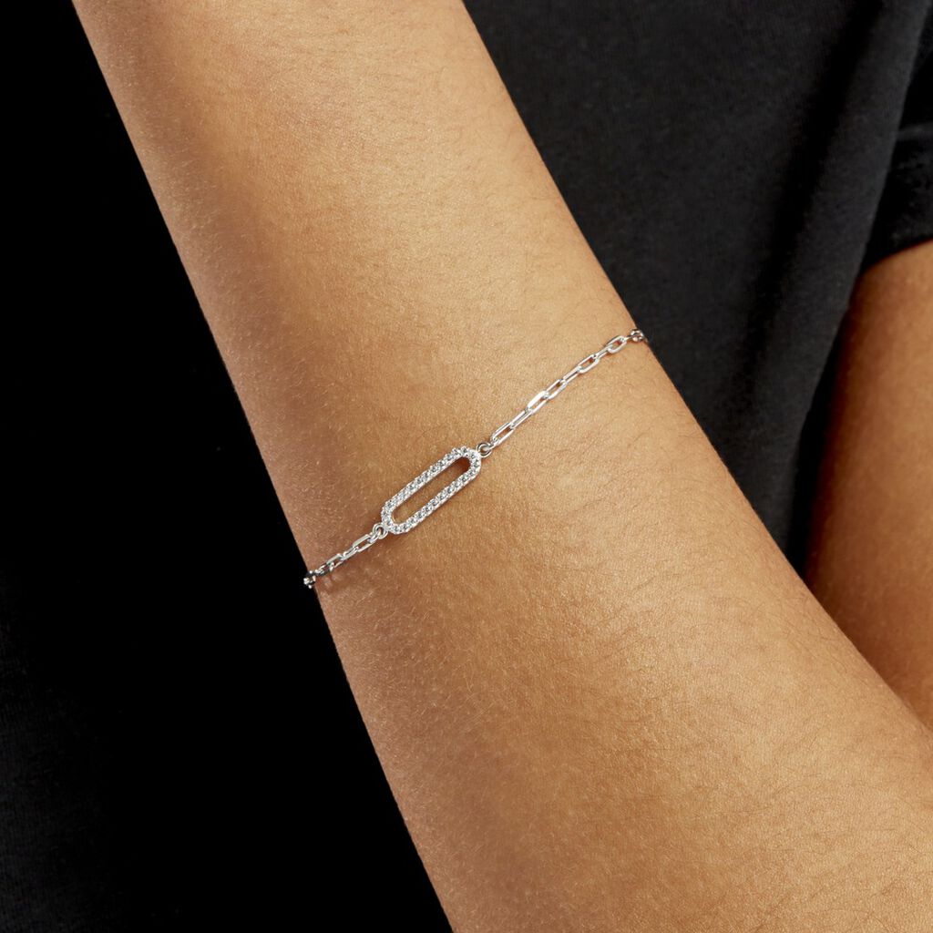 Bracelet Isabel Argent Blanc Oxyde De Zirconium