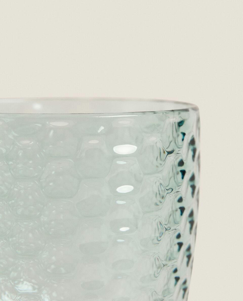VIDRO COM DESIGN EM RELEVO DE FAVO DE MEL
