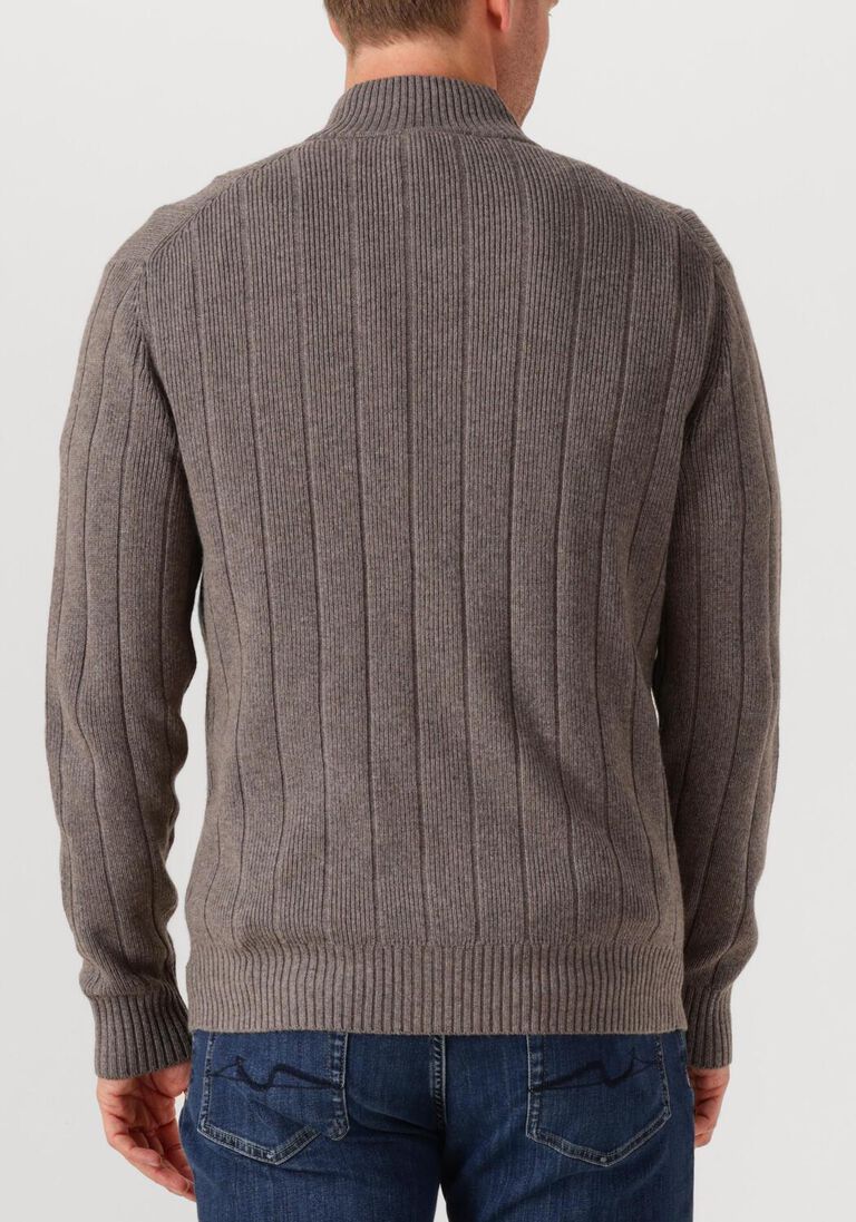 taupe gentiluomo vest cardigan 8 buttons