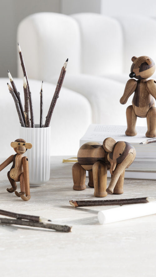 Kay Bojesen Elefant Reworked jubilæum mini mix træ Brun