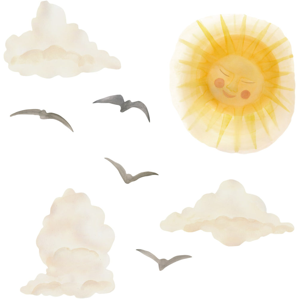 Køb That's Mine Yellow Wallsticker Sun