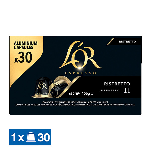 Café L'Or EspressO Ristretto, boîte de 30 capsules
