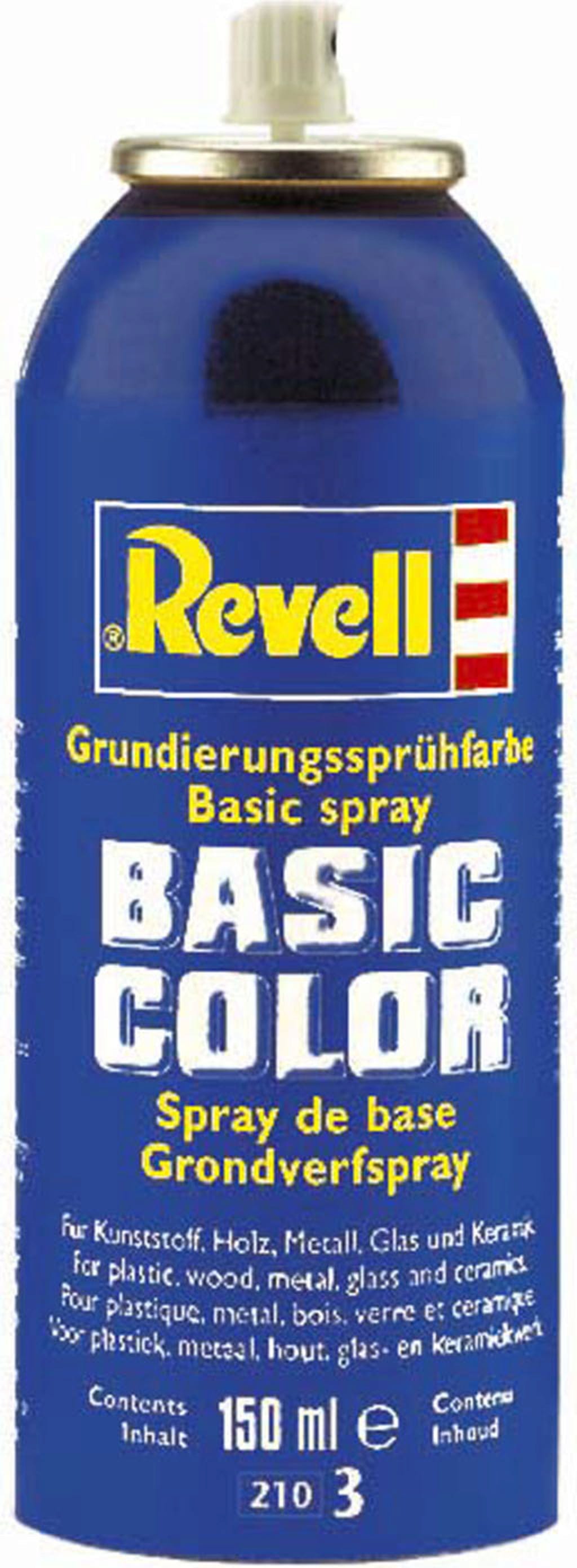 Revell  Basic Color Grundierungsspray, 150 ml    Die richtige Grundierung ist notwendig für einen perfekten Farbauftrag