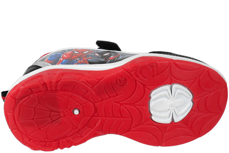 SPIDER-MAN SKO I SORT TEKSTIL MED LYS