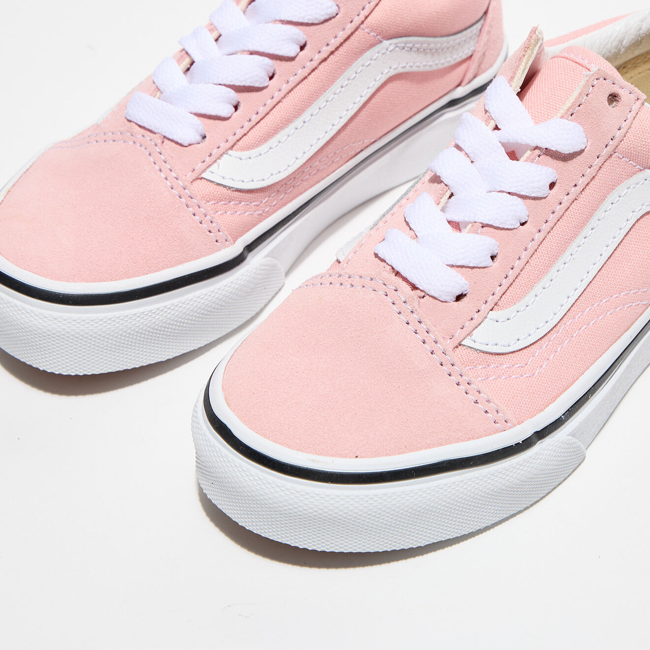 Vans Sneakers en Velours de Cuir & Toile Old Skool V roses